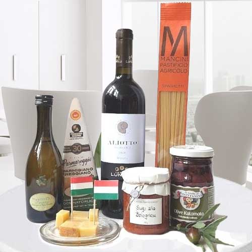 True Italian Foodie Hamper-Birthday Wine Basket