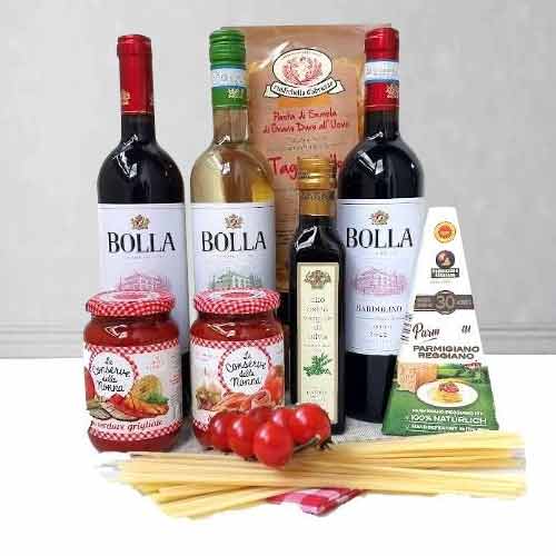 Pasta Wine Gift Hamper-Send Holiday Gifts to Herne