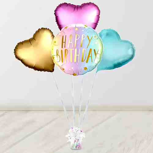 Rainbow Birthday Balloon Bouquet