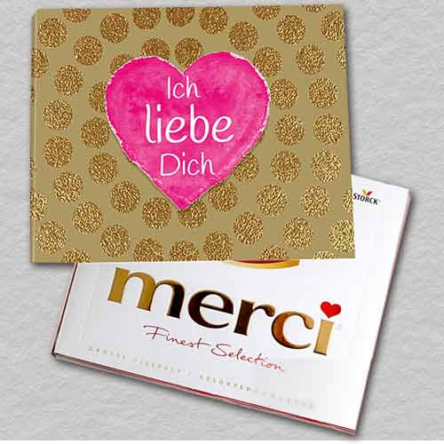 Merci Chocolate And Card-Valentines Day Chocolate Delivery