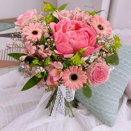 - Pink Birthday Flowers For Mom