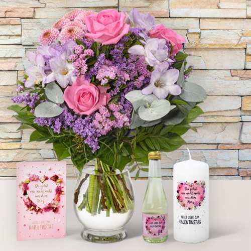 Lovely Magic Bouquet-Valentine Bouquet With Piccolo & Candle