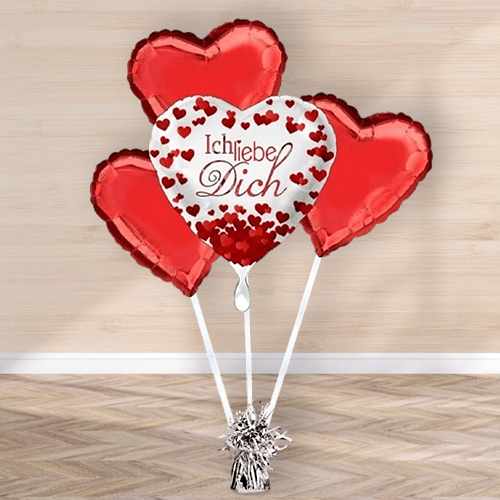 Romantic Hearts Helium Balloon