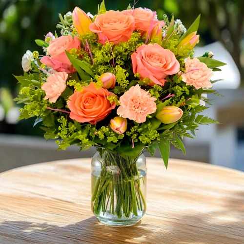 Spring Heart With Vase