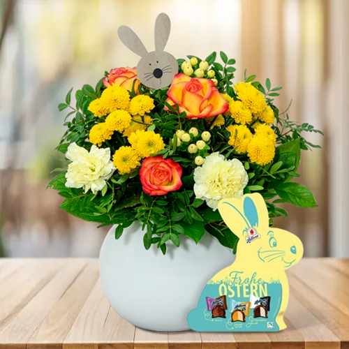 Happy Easter Bouquet And Bunny