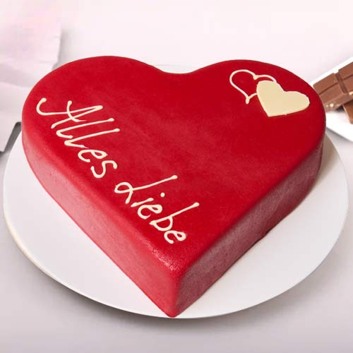 Heart Strawberry Cream Cake