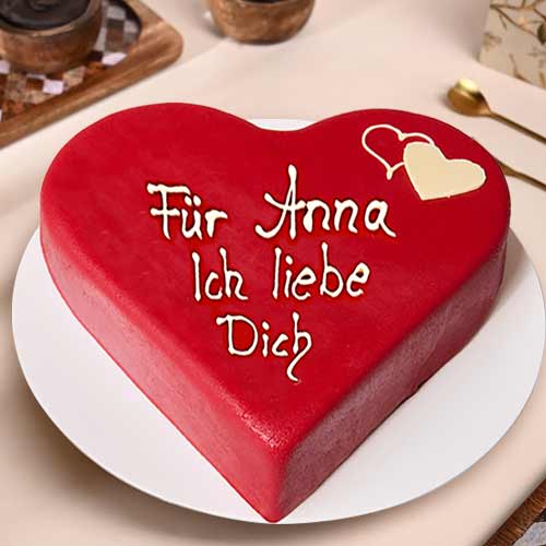 Heart Strawberry Cream Cake