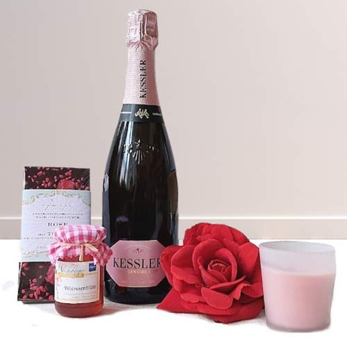 Sparkling Wine & Chocolate Gift Box For Her