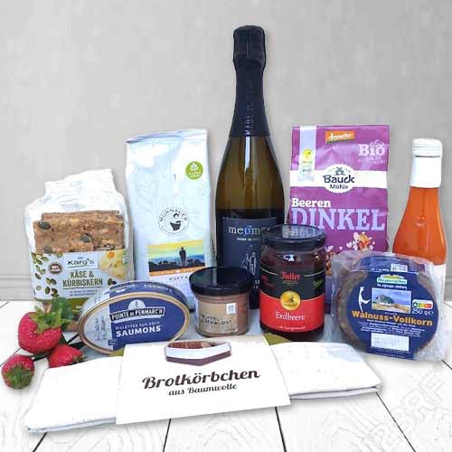 Luxury Wine Breakfast Gourmet Hamper For Her