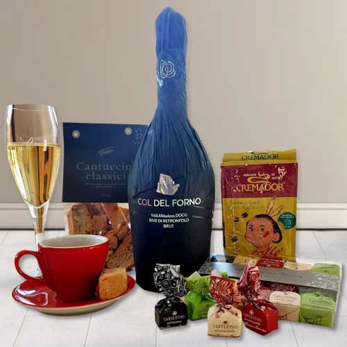 Italian Prosecco & Coffee Indulgence Gift Box For Her