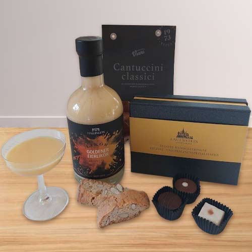 Egg Liqueur & Chocolate Delight Gift Box For Her