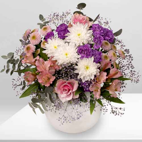 DIY Pink Rose & Mixed Flower Bouquet For Mom