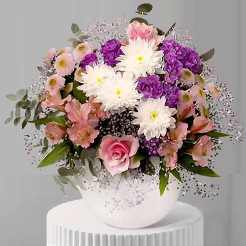 Order Pastel Pink & Lilac Mixed Flower Bouquet