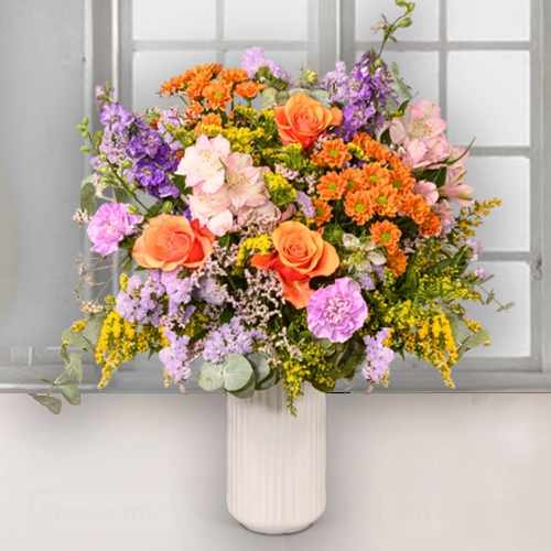 Mixed Summer Flower Bouquet For Birthday Delivery