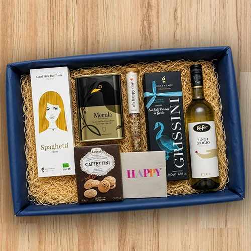 Italian Gourmet Gift Hamper With Wine & Olive Oil