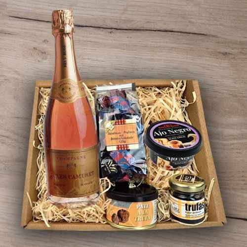 - Rosé Champagne & Gourmet Celebration Basket For Her