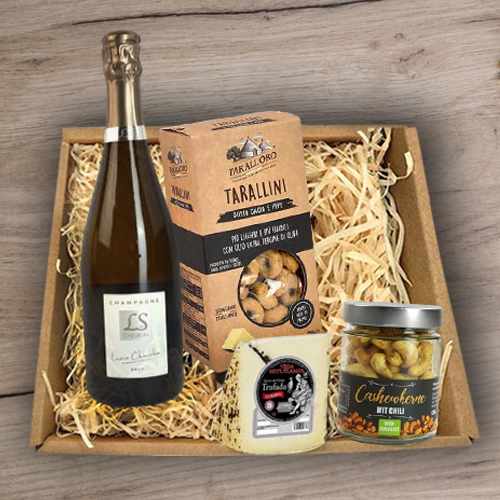 Champagne N Savoury Celebration Basket