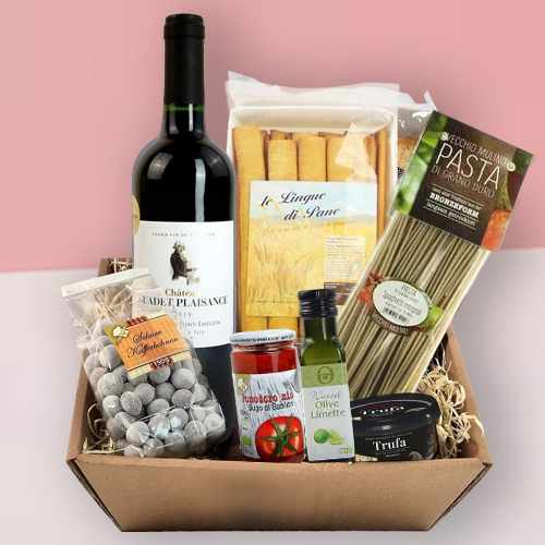 Housewarming Gourmet Pasta And Wine Gift Hamper