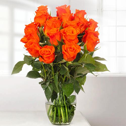 20 Orange Rose Bouquet