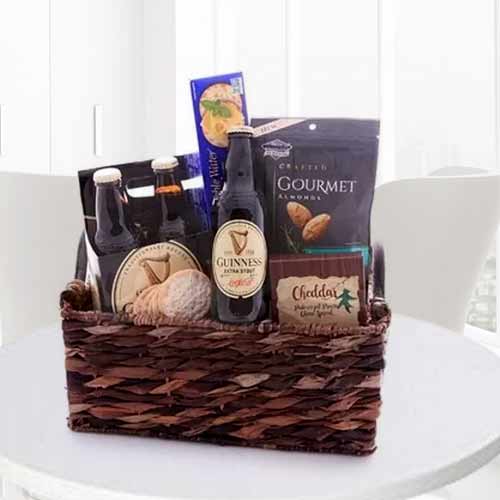 Dark Beer and Savory Snacks Assortment-Christmas Hampers For Dad