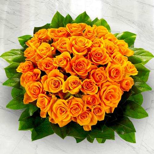 50 Orange Rose Bouquet-Get Well Flowers For Her