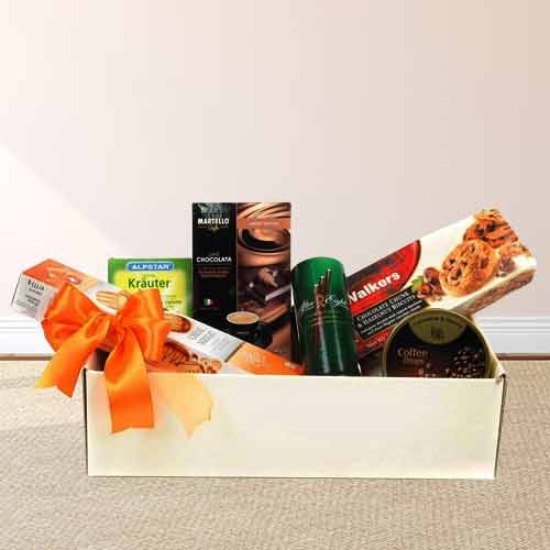 Coffee And Chocolate Gift Box-Tea And Cookies Gift Basket