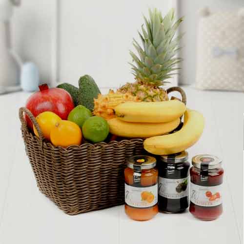 Fresh Fruits And Jam-Holiday Fruit Baskets Delivered