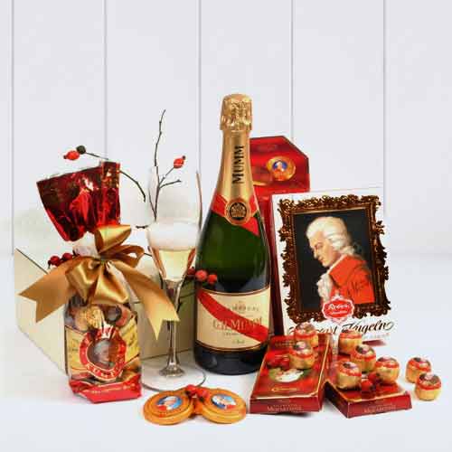 Champagne And Mozart Chocolate-Gifts To Send Friends For Christmas