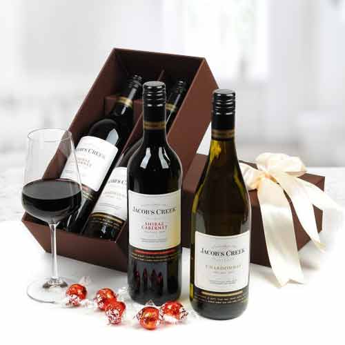 Jacob Shiraz Cabernet And Chardonnay Combo-Birthday Gifts For Long Distance Friends