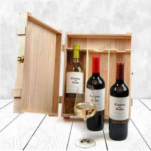 Casillero Trio In Wooden Box