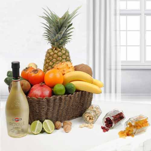 Fruits And Sparkling Wine-Mother's Day Gifts For Grandmothers
