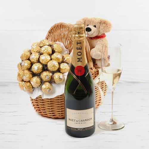Plush, Chocolate and Moet-Gift Ideas For Long Distance Girlfriend