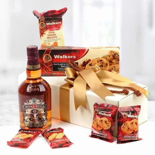 Scotch Whisky And Walkers Gift Box-Best Gift Baskets For Clients