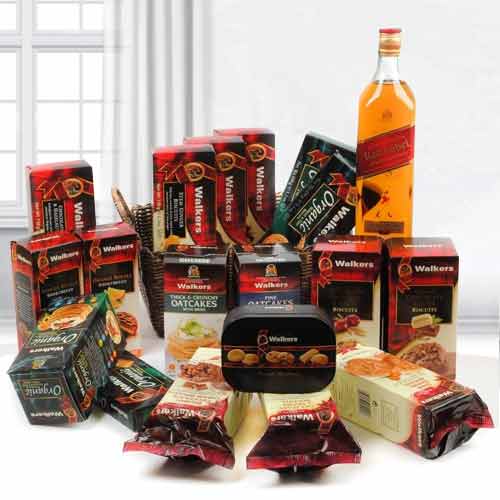 Walkers and Whisky Craziness Basket -Anniversary Gift For Mum And Dad