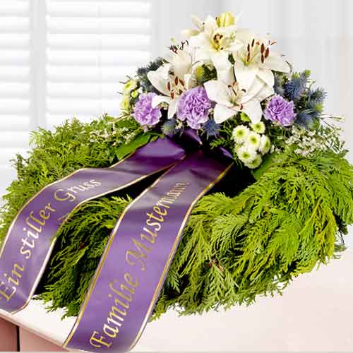 Elegant Sympathy Wreath-Floral Arrangement Funeral