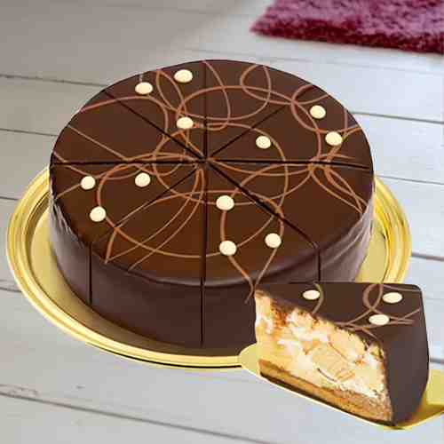 Pyramid Chocolate Cake-Romantic Birthday Cake For Wife