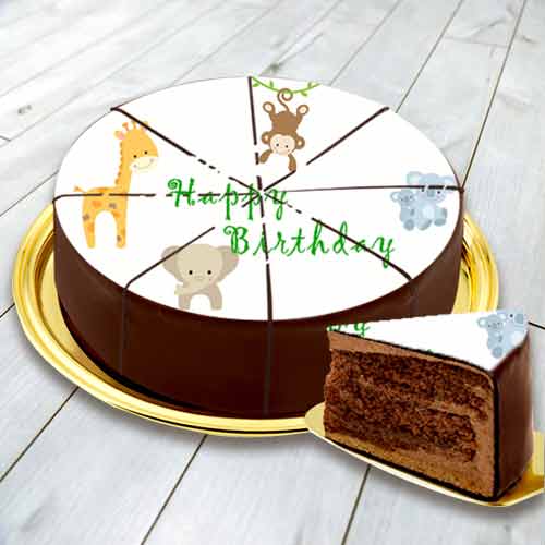 Animals Motif Cake-Cartoon Birthday Cake