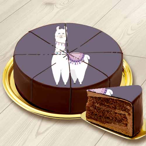 Lama Motif Cake-Childs Birthday Cake