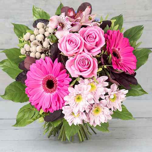 Pink Rose and Gerbera-Holiday Flower Delivery