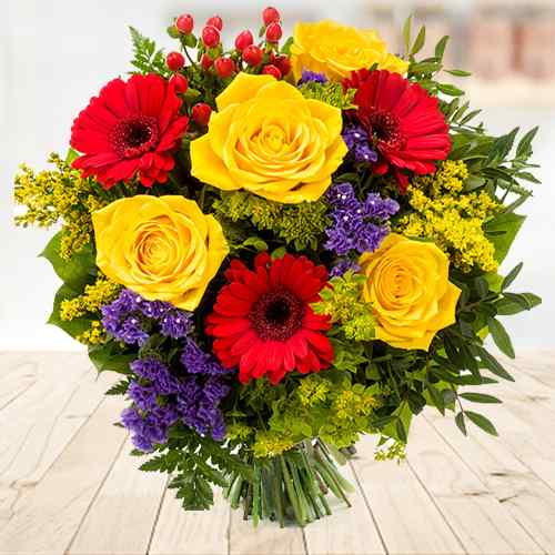Colorful Flower Bouquet-Birthday Flower Arrangements